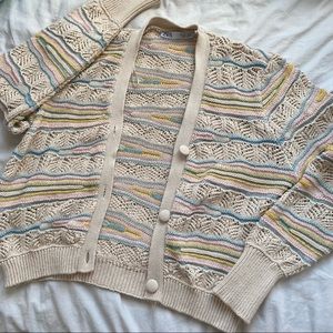 zara cropped cardigan